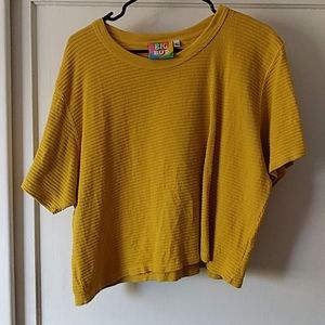 Big Bud Press Cropped Honeycomb Tee XL Golden Yellow